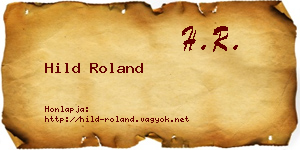 Hild Roland névjegykártya