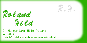 roland hild business card